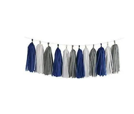 15PCS Handmade DIY Tissue Paper Tassels Garland Kit Baby Shower Birthday Party Wedding Decoration (White Navy Blue Grey )
15PCS Handmade DIY Tissue Paper Tassels Garland Kit Baby Shower Birthday Party Wedding Decoration (White Navy Blue Grey )