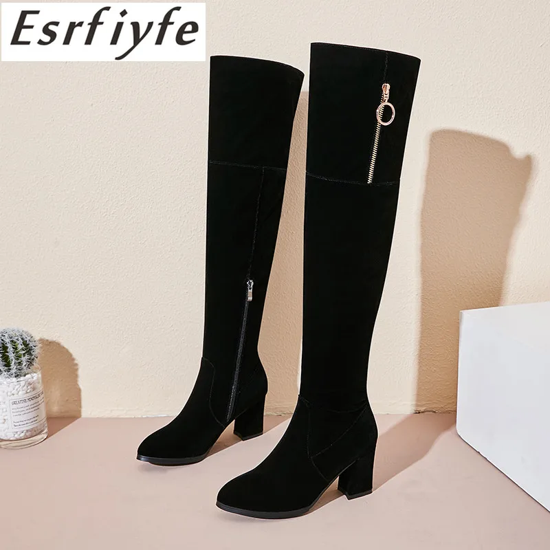 ESRFIYFE 2019 New Flock Leather Women Over The Knee Boots Zipper Sexy High Heel Autumn Woman Shoes Winter Women Boots Size 34-40
ESRFIYFE 2019 New Flock Leather Women Over The Knee Boots Zipper Sexy High Heel Autumn Woman Shoes Winter Women Boots Size 34-40