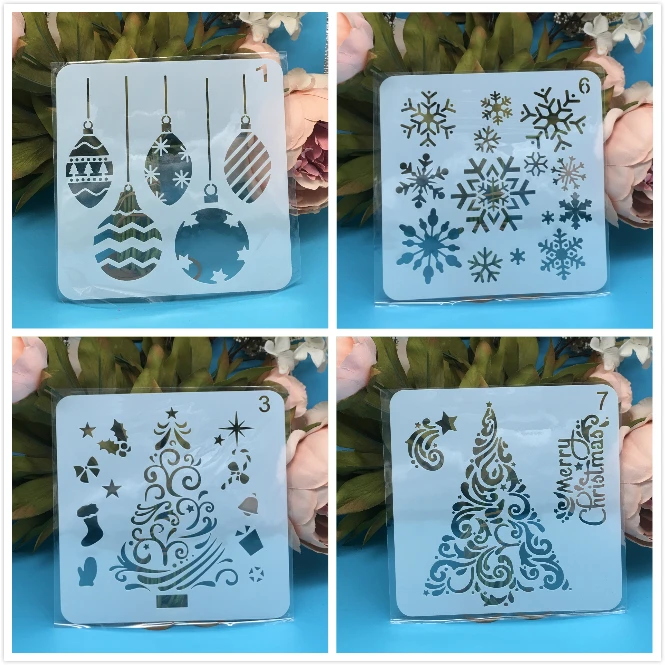 4Pcs/Set 5" Snowflake Tree DIY Layering Stencils Wall Painting Scrapbook Coloring Embossing Album Decorative Paper Card Template
4Pcs/Set 5" Snowflake Tree DIY Layering Stencils Wall Painting Scrapbook Coloring Embossing Album Decorative Paper Card Template