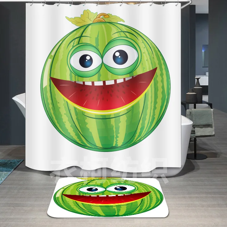 DFH Custom Colorful Bathroom Polyester Fabric Print Modern Fruit Smile Shower Curtain bathroom Waterproof Cartoon Shower Curtain
DFH Custom Colorful Bathroom Polyester Fabric Print Modern Fruit Smile Shower Curtain bathroom Waterproof Cartoon Shower Curtain