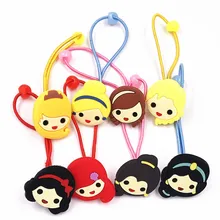 1 piezas encantadora princesa Alice blanco nieve niñas diademas BB niños gomas para el pelo accesorios para el cabello muñecas PVC(China)