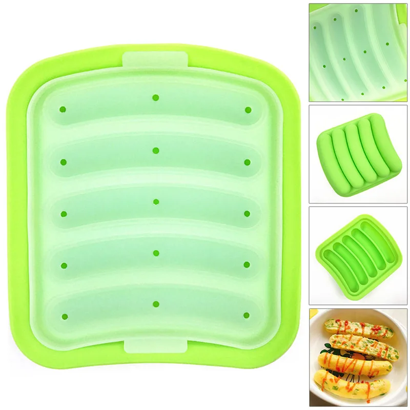 DIY Sausage Making Mold Silicone Burger Hot Dog Maker Mould With 6 Cavity Patty Makers Microwave Oven Safe New Kitchen Gadgets
DIY Sausage Making Mold Silicone Burger Hot Dog Maker Mould With 6 Cavity Patty Makers Microwave Oven Safe New Kitchen Gadgets