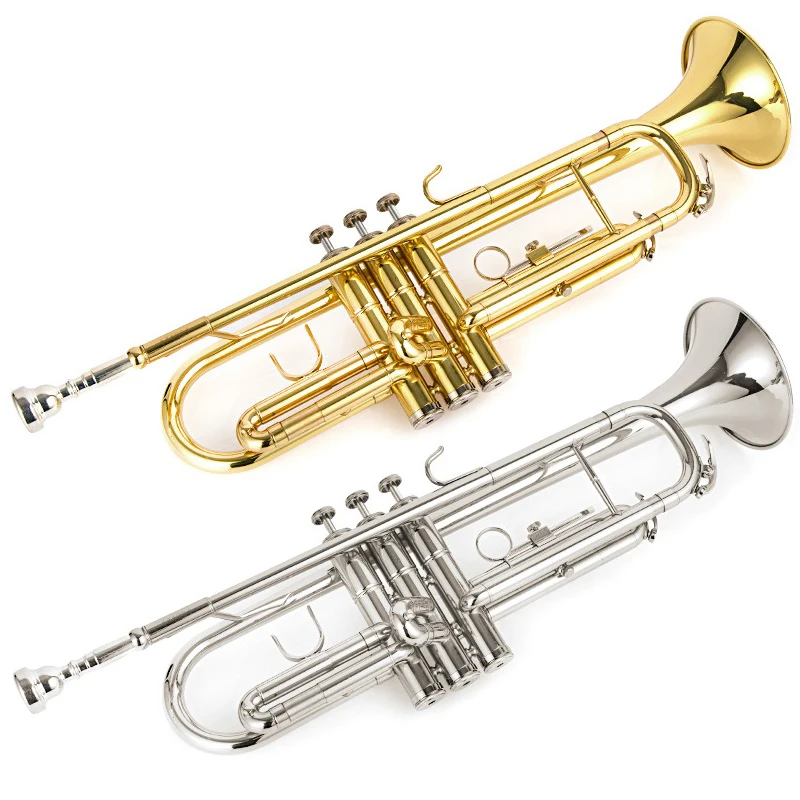 Calvos three-tone trumpet Bb B Flat Durable Brass Trumpet with a Silver-plated Mouthpiece a Pair of Gloves and Exquisite Gig Bag
Calvos three-tone trumpet Bb B Flat Durable Brass Trumpet with a Silver-plated Mouthpiece a Pair of Gloves and Exquisite Gig Bag
