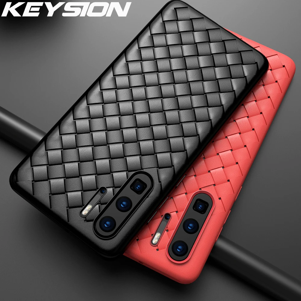 KEYSION Super Soft Phone Case For Huawei P30 Pro P20 Luxury Grid Weaving Case For Huawei Mate 20 Pro 10 Radiating Cover Silicone
KEYSION Super Soft Phone Case For Huawei P30 Pro P20 Luxury Grid Weaving Case For Huawei Mate 20 Pro 10 Radiating Cover Silicone