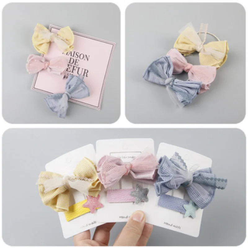Korean Spring Cute Children Simple Plaid Fabric Hair Clip Girl Star Lace Bowknot Elastic Hair Rope Hairpin Hair Accessories
Korean Spring Cute Children Simple Plaid Fabric Hair Clip Girl Star Lace Bowknot Elastic Hair Rope Hairpin Hair Accessories
