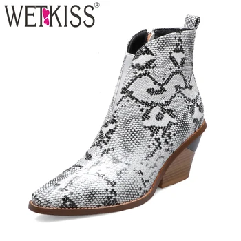 WETKISS Snake Skin Cowboy Boots Women Western Booties High Heels Wood Shoes Female Square Toe Shoes Zip Ladies Winter 2019 New
WETKISS Snake Skin Cowboy Boots Women Western Booties High Heels Wood Shoes Female Square Toe Shoes Zip Ladies Winter 2019 New