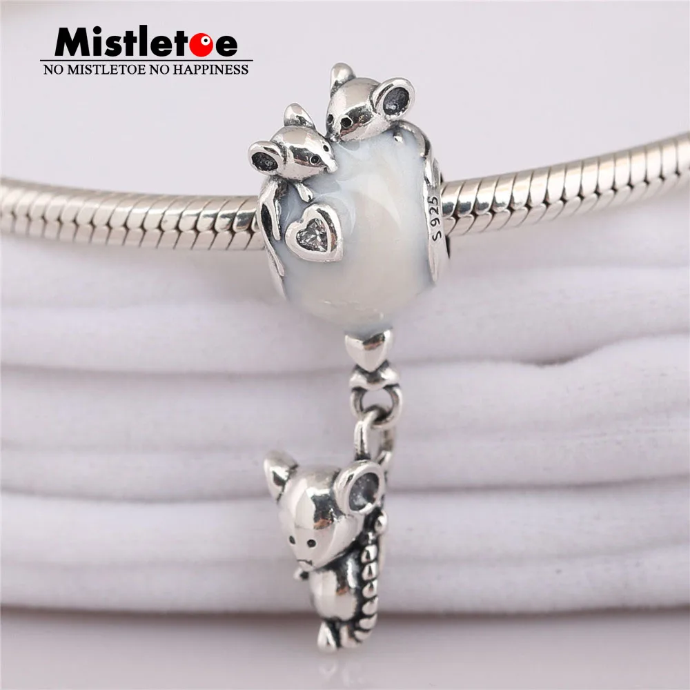 Mistletoe 925 Sterling Silver Mouse & Balloon Dangle Charm, Pearlescent Enamel Fit European Bracelets Jewelry
Mistletoe 925 Sterling Silver Mouse & Balloon Dangle Charm, Pearlescent Enamel Fit European Bracelets Jewelry