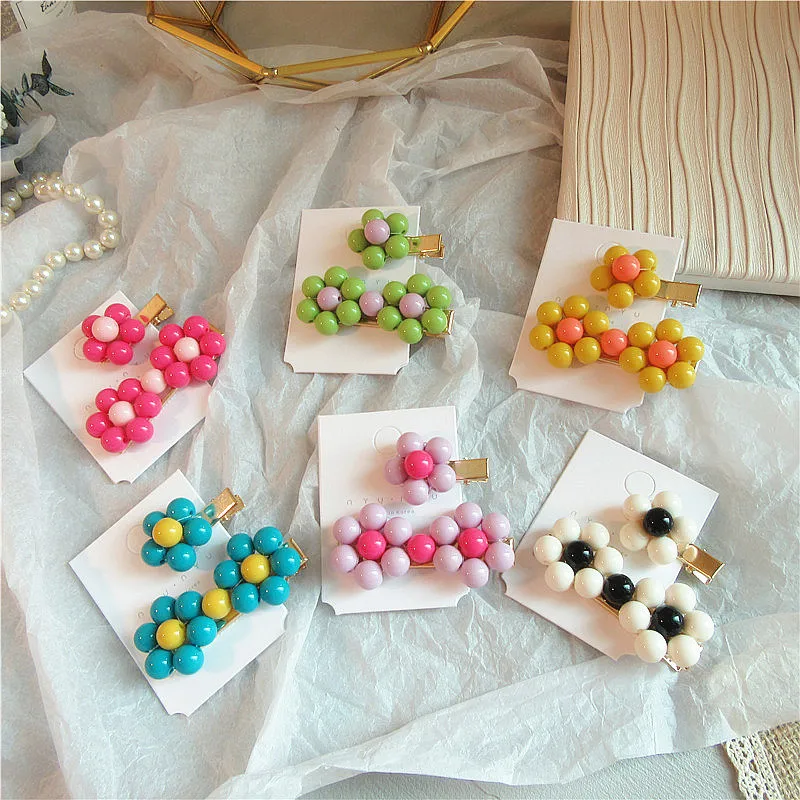 2 Pcs Fashion Beautiful Colorful Beaded Flower Hairpin for Girl Women's Exquisite Handmade Korean Hair Accessories Duckbill Clip
2 Pcs Fashion Beautiful Colorful Beaded Flower Hairpin for Girl Women's Exquisite Handmade Korean Hair Accessories Duckbill Clip
