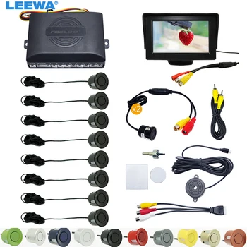 LEEWA Car 4.3" LCD Monitor + 8-Sensor Radar + 2pcs 18.5mm CCD Camera Dual Visual Rearview Video Parking Sensor System #CA1052
LEEWA Car 4.3" LCD Monitor + 8-Sensor Radar + 2pcs 18.5mm CCD Camera Dual Visual Rearview Video Parking Sensor System #CA1052