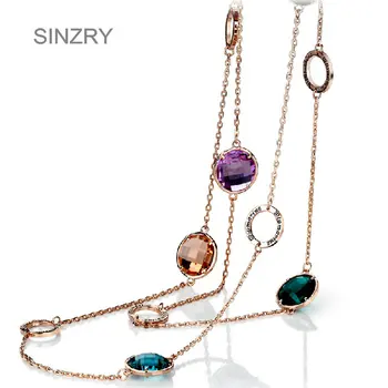 SINZRY new Luxury Jewelry Rose gold color Austria crystal long sweater necklaces fashion multicolor crystal jewelry
SINZRY new Luxury Jewelry Rose gold color Austria crystal long sweater necklaces fashion multicolor crystal jewelry