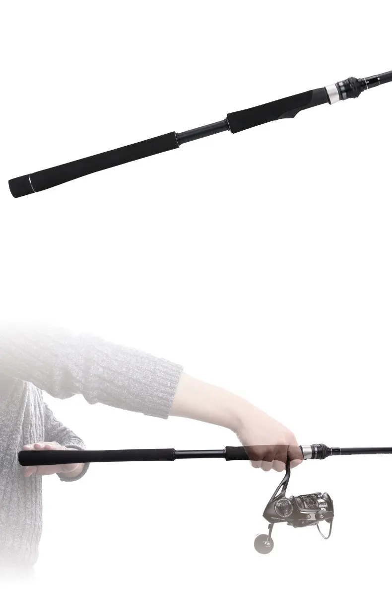 Spinpoler 2.4m MF Action, MH Power High Carbon Fiber Long-distance Saltwater Sea Bass Spinning Fishing Rod 15-45g Lure Weight (10)
