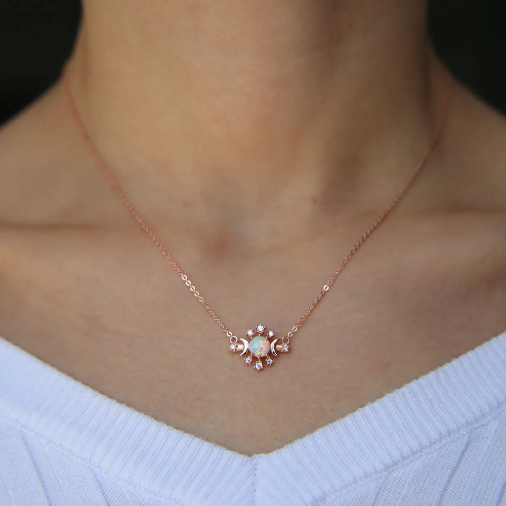Stock promotion 100% 925 sterling silver rose gold color white fire opal stone high quality necklace
Stock promotion 100% 925 sterling silver rose gold color white fire opal stone high quality necklace