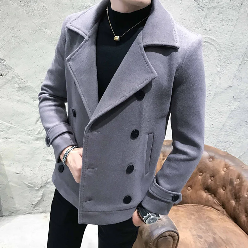 2020 New Autumn Winter Men's short Woolen Coat Double-breasted Design Business Casual Man Warmth Overcoat Windbreaker
2020 New Autumn Winter Men's short Woolen Coat Double-breasted Design Business Casual Man Warmth Overcoat Windbreaker
