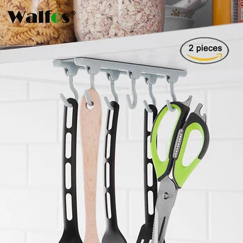 WALFOS 2 pcs/set Kitchen Cupboard 6 Hook Organizer Pantry Chest Tools Towels Hanger Wardrobe Clothes Storage Shelf
WALFOS 2 pcs/set Kitchen Cupboard 6 Hook Organizer Pantry Chest Tools Towels Hanger Wardrobe Clothes Storage Shelf