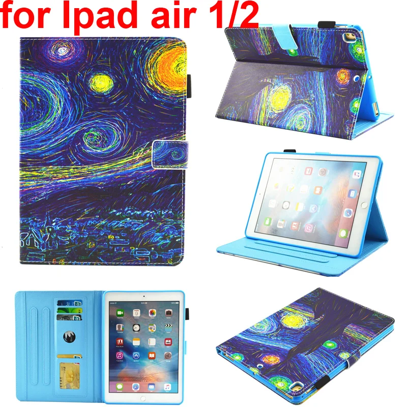 Для iPad 9 7 2017 Чехол бумажник из искусственной кожи pu с рисунком панды откидной