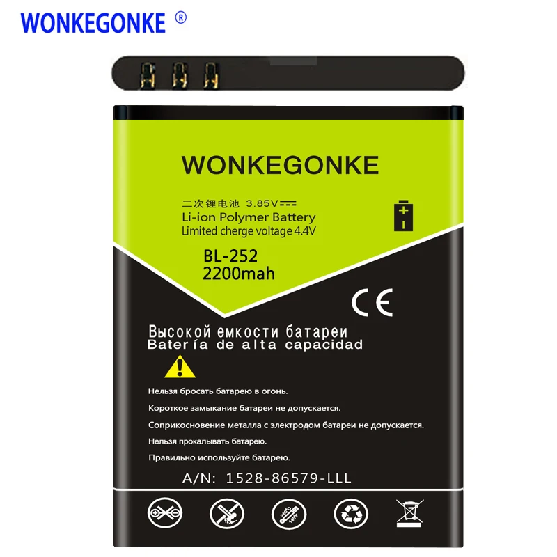 WONKEGONKE for Tele2 Tele 2 Mini Smart Start2 for MTC BL-252 BL252 Battery Mobile Phone Batteries Bateria
WONKEGONKE for Tele2 Tele 2 Mini Smart Start2 for MTC BL-252 BL252 Battery Mobile Phone Batteries Bateria