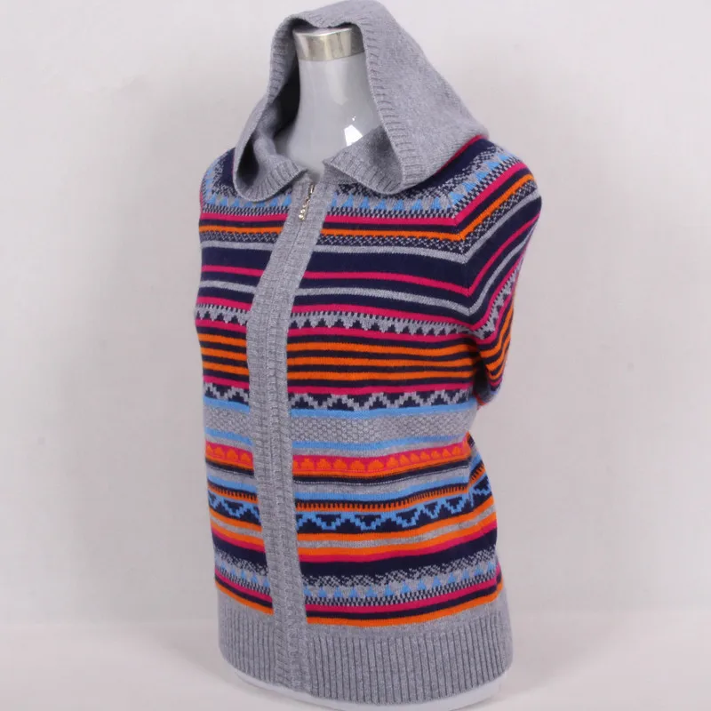 100%goat cashmere thick knit women zipper hooded cardigan sweater coat patchwork color striped S/90-5XL/125
100%goat cashmere thick knit women zipper hooded cardigan sweater coat patchwork color striped S/90-5XL/125