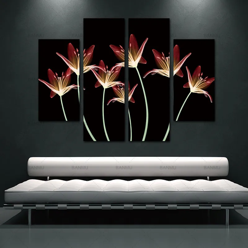 Canvas Painting Picture Home Decoration Pictures Wall Pictures For Living Room 4 Pcs Lily Tracery wall painting Flower no frame
Canvas Painting Picture Home Decoration Pictures Wall Pictures For Living Room 4 Pcs Lily Tracery wall painting Flower no frame
