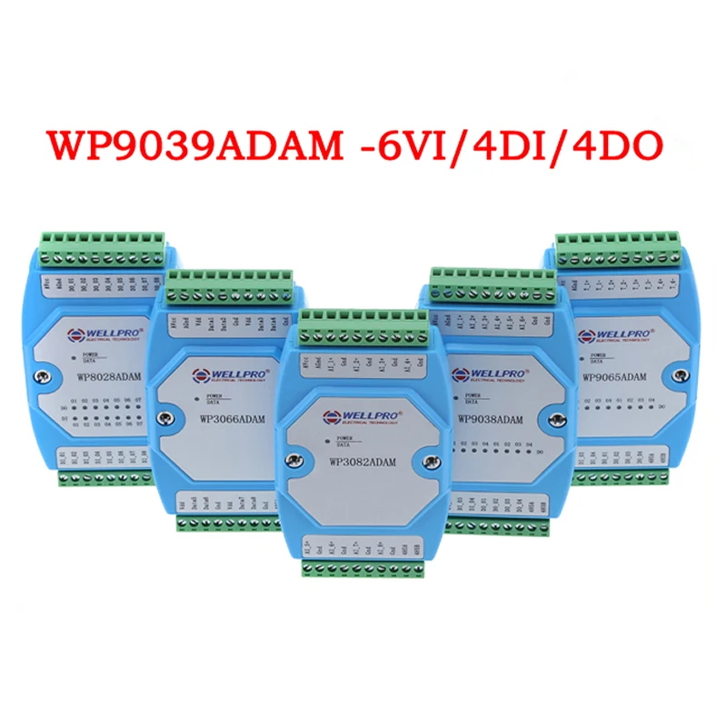 6-channel single-ended analog inputs 0-10V Voltage Acquisition Module 6VI/4DI/4DO MODBUS Communication
6-channel single-ended analog inputs 0-10V Voltage Acquisition Module 6VI/4DI/4DO MODBUS Communication
