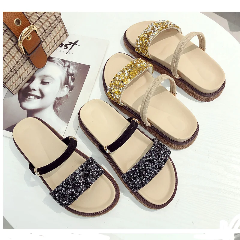 Cloverseek Bling Wedge Shoes Women Slippers 2019 Fashion Summer sequine Women Sandals Platform Ladies Heels Causal ladies shoe 
Cloverseek Bling Wedge Shoes Women Slippers 2019 Fashion Summer sequine Women Sandals Platform Ladies Heels Causal ladies shoe