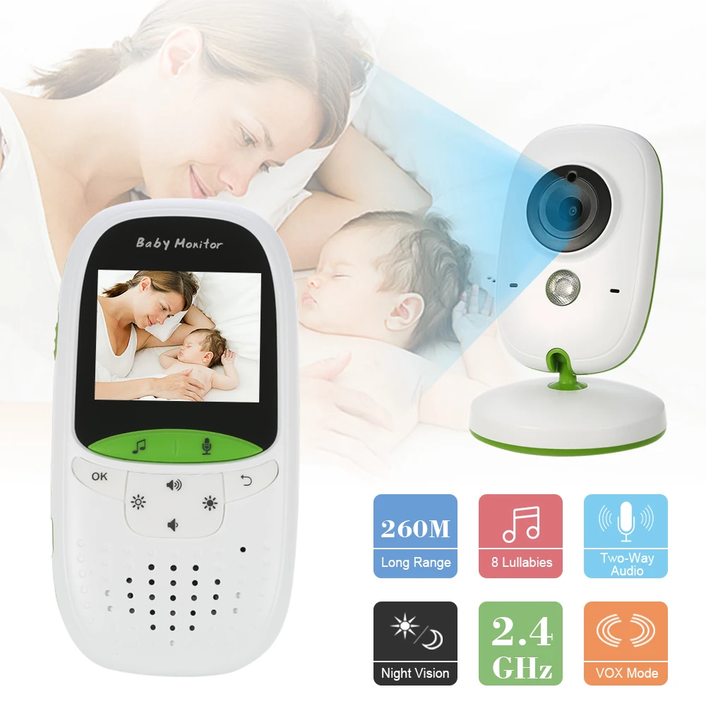 babykam bebek telsizi baby nanny video 2.0 inch TFT LCD IR Night Vision Temperature Monitor 8 Lullabies 2 way talk VOX Mode
babykam bebek telsizi baby nanny video 2.0 inch TFT LCD IR Night Vision Temperature Monitor 8 Lullabies 2 way talk VOX Mode