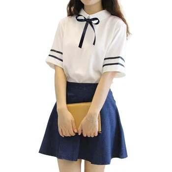 New England Navy Cosplay School Uniforms Preppy Chic Cute Girls Sailor Suit Polo Collars Students Bow Tie Shirt Skirt Clothing
New England Navy Cosplay School Uniforms Preppy Chic Cute Girls Sailor Suit Polo Collars Students Bow Tie Shirt Skirt Clothing