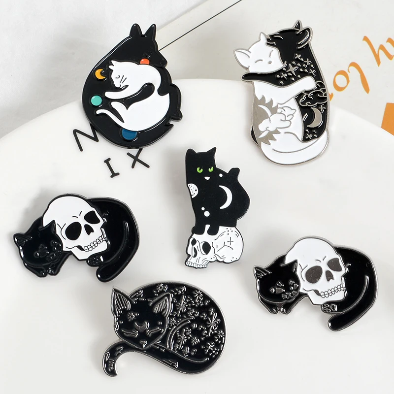 6 Styles Punk Beautiful Darkness Starry Sky Magic Enamel Pin Cute Sleepy Creative Head Skeleton Brooch Badge Gift for Friends
6 Styles Punk Beautiful Darkness Starry Sky Magic Enamel Pin Cute Sleepy Creative Head Skeleton Brooch Badge Gift for Friends