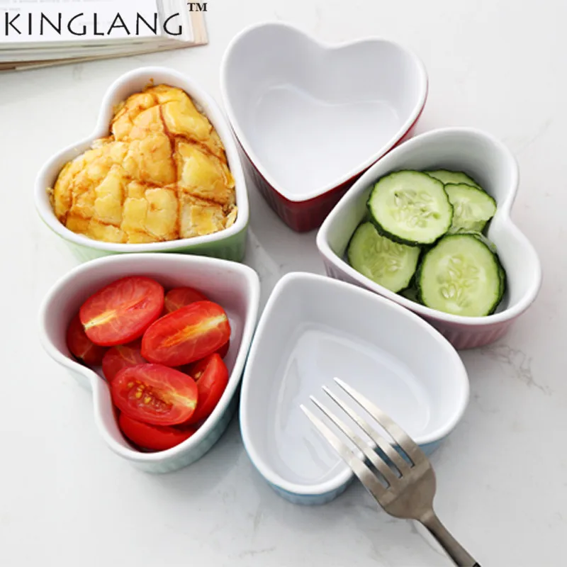 1PC KINGLANG Japanese Style Ceramic Heart-Shape Souffle Pudding Bowl Baking Bowl Small Snack Bowl Tableware
1PC KINGLANG Japanese Style Ceramic Heart-Shape Souffle Pudding Bowl Baking Bowl Small Snack Bowl Tableware