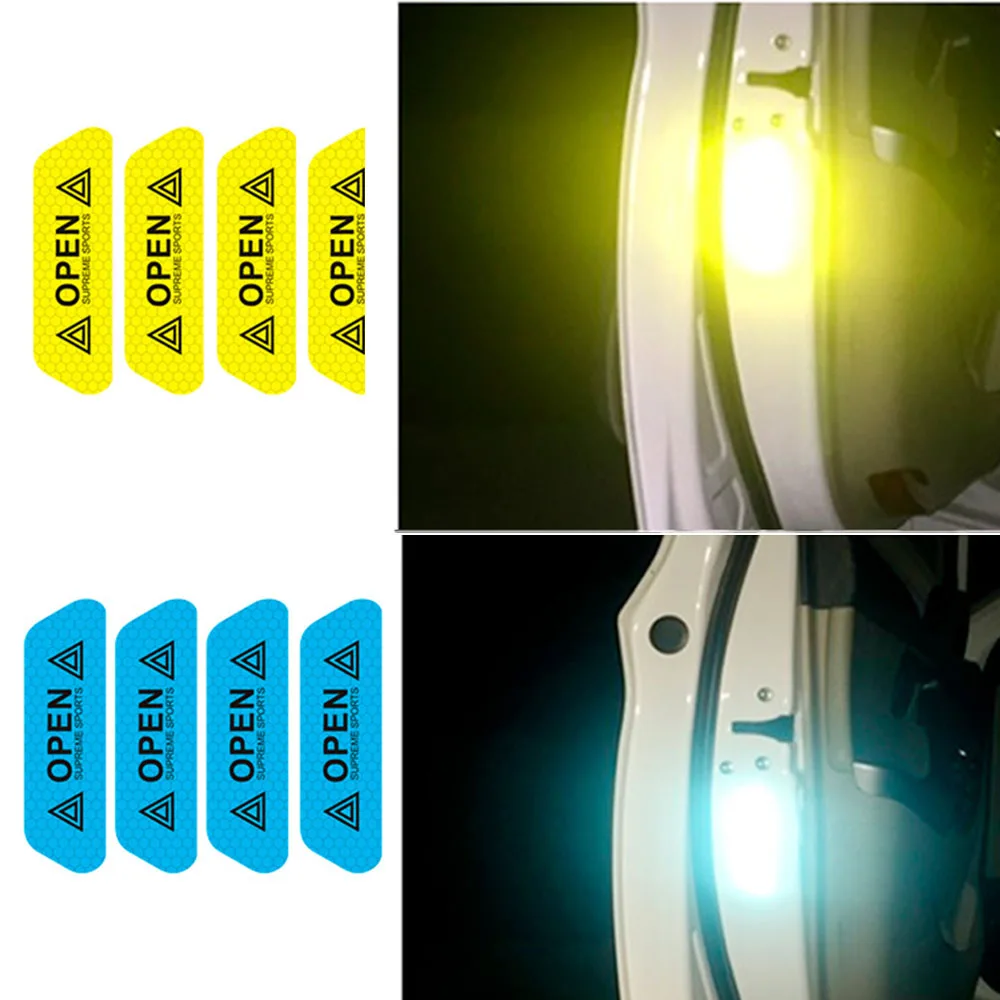 Newest 4Pcs Warning Mark Reflective Tape Universal Exterior Accessories Car Door Stickers OPEN Sign Safety Reflective Strips
Newest 4Pcs Warning Mark Reflective Tape Universal Exterior Accessories Car Door Stickers OPEN Sign Safety Reflective Strips