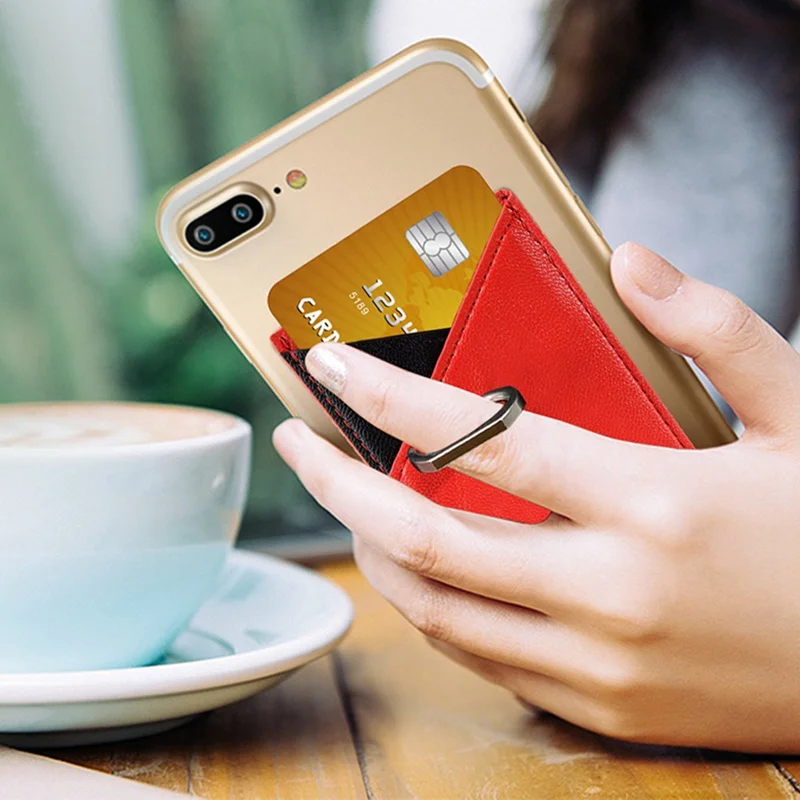 Ring Bracket Mobile Phone Back Sticker Card Set PU Leather Card Holder Sticker Phone Pouch Case Cover
Ring Bracket Mobile Phone Back Sticker Card Set PU Leather Card Holder Sticker Phone Pouch Case Cover