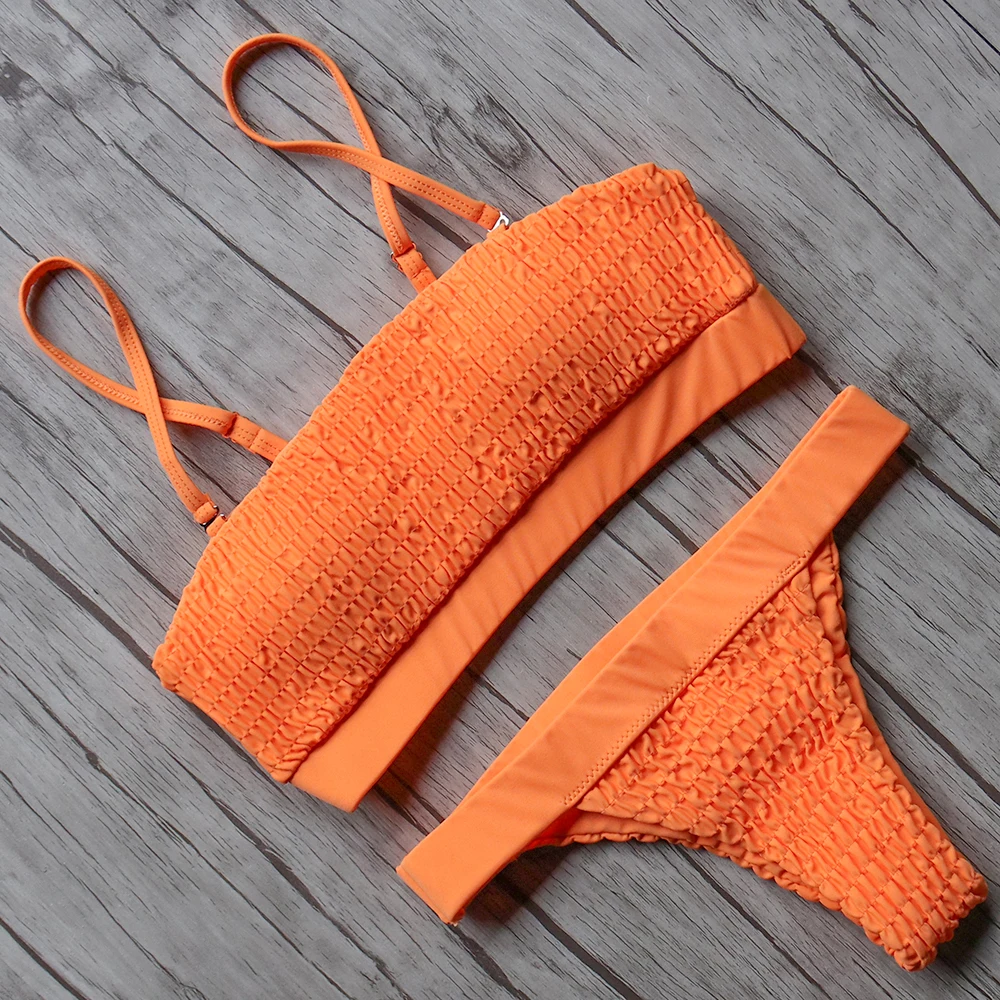 Bikini 2018 Bandeau New Sexy Swimsuit With Padding Solid Summer Halter Top Swimwear Women Push Up Bandage Maillot De Bain Femme
Bikini 2018 Bandeau New Sexy Swimsuit With Padding Solid Summer Halter Top Swimwear Women Push Up Bandage Maillot De Bain Femme