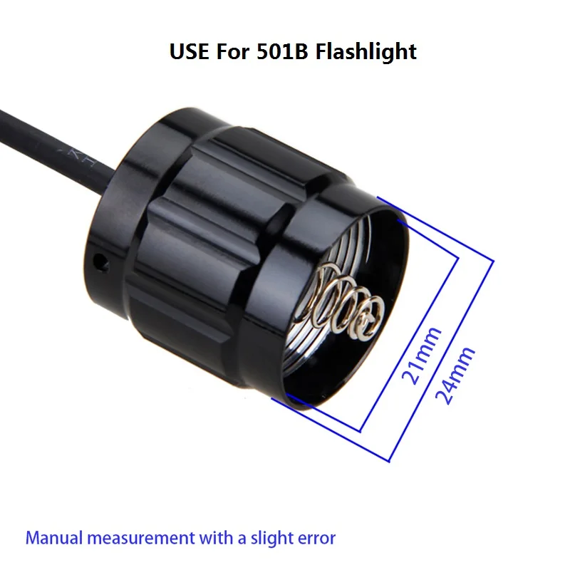 Pressure Switch Controller for 501B Flashlight Torch Light Rat Tail Switch Please check the size and model when you purchase
Pressure Switch Controller for 501B Flashlight Torch Light Rat Tail Switch Please check the size and model when you purchase