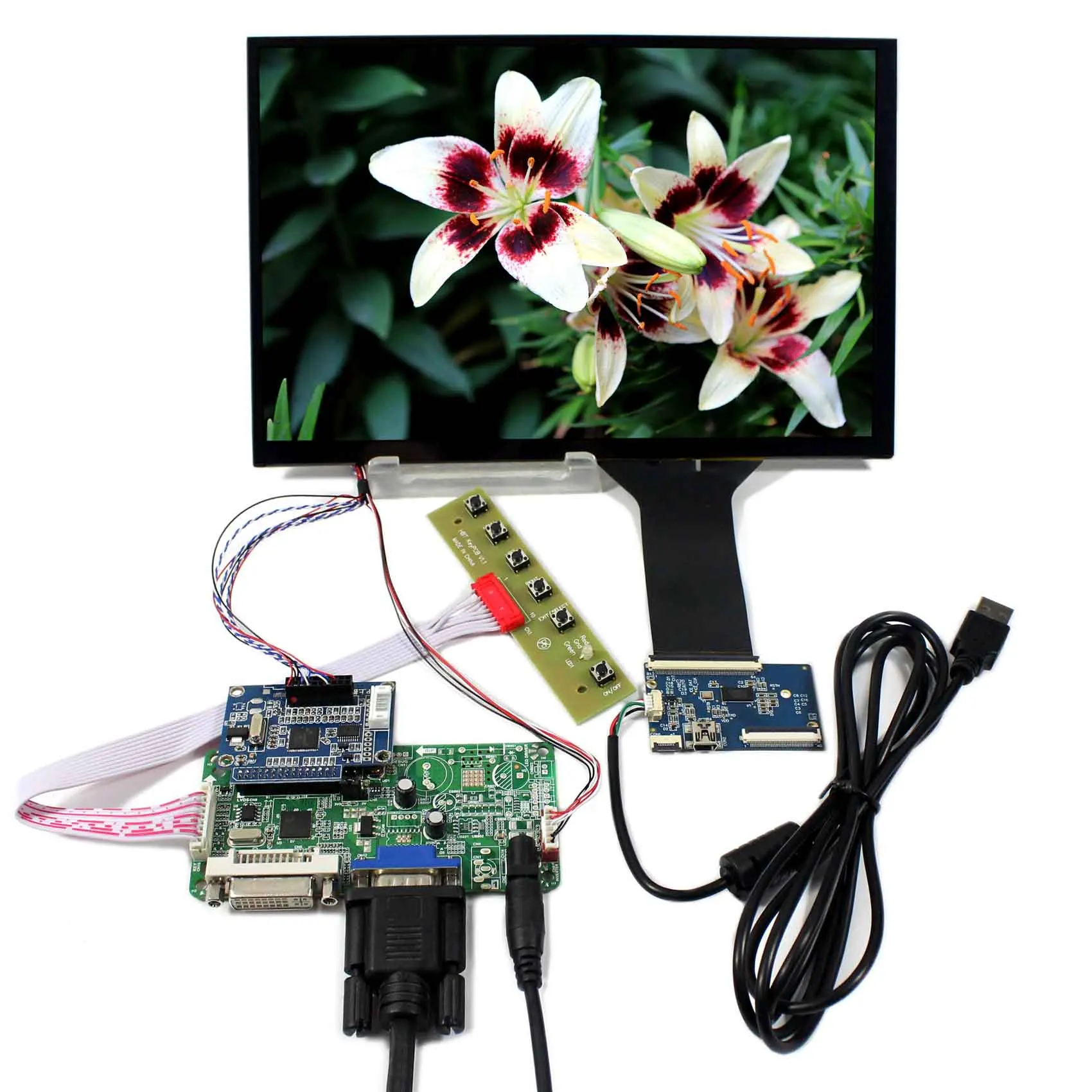 DVI VGA LCD Controller board RT2281 10.1inch 1920x1200 B101UAN01.A Capacitive Touch Screen
DVI VGA LCD Controller board RT2281 10.1inch 1920x1200 B101UAN01.A Capacitive Touch Screen