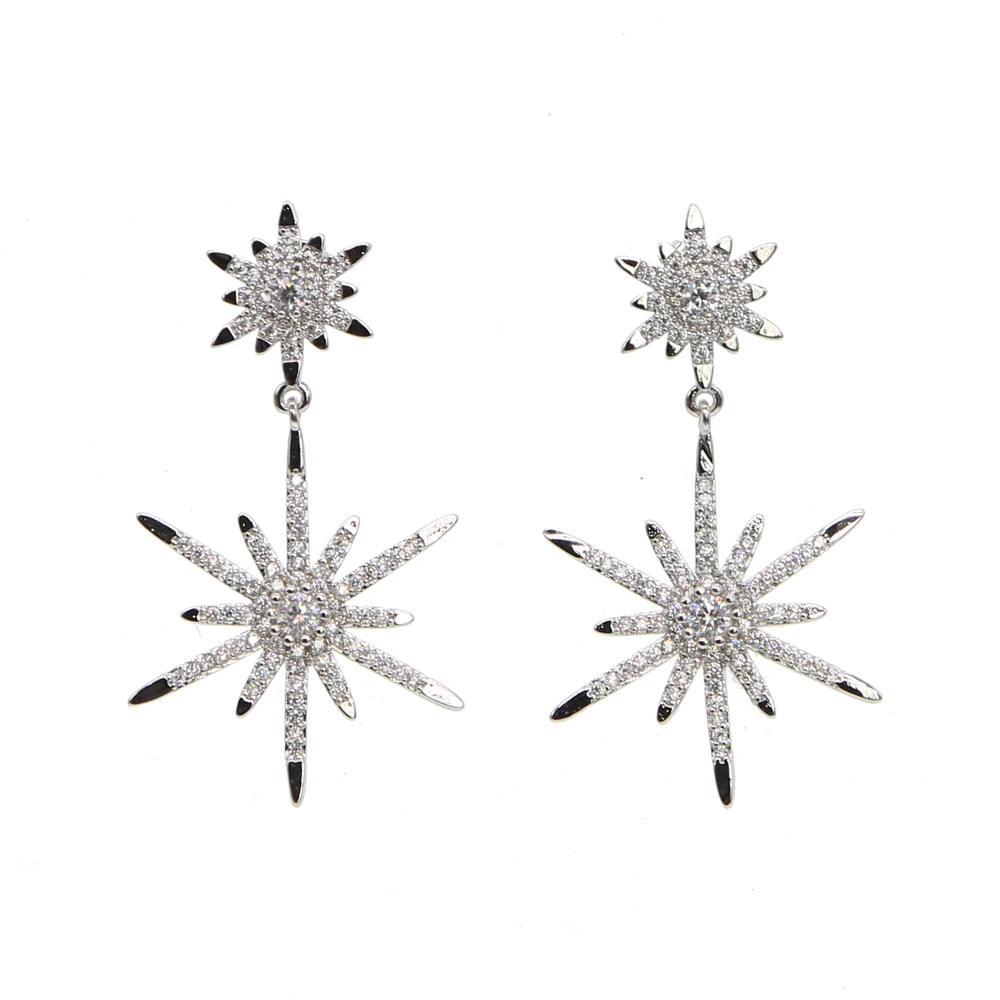 Luxury Dangles Long star Earrings for Women Wedding gift jewelry cubic zirconia Drop Party Gift White Color Wholesale
Luxury Dangles Long star Earrings for Women Wedding gift jewelry cubic zirconia Drop Party Gift White Color Wholesale