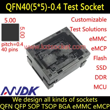 QFN40(5x5)-0.4 Socket QFN40 Socket MLF40 Socket MLP40 Socket,Open top,NP506-040-007-SC-G
QFN40(5x5)-0.4 Socket QFN40 Socket MLF40 Socket MLP40 Socket,Open top,NP506-040-007-SC-G