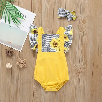 Cute Newborn Baby Girl Sunflower Bodysuit Jumpsuit Sunsuit Overall Summer Outfits Set
Cute Newborn Baby Girl Sunflower Bodysuit Jumpsuit Sunsuit Overall Summer Outfits Set