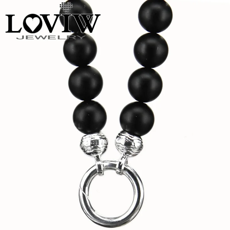 Black Matte Beads Necklace Circle Clasp Obsidian Brand New Thomas sabor rebellious Punk Fashion Gift Jewelry For Cool Men Friend
Black Matte Beads Necklace Circle Clasp Obsidian Brand New Thomas sabor rebellious Punk Fashion Gift Jewelry For Cool Men Friend
