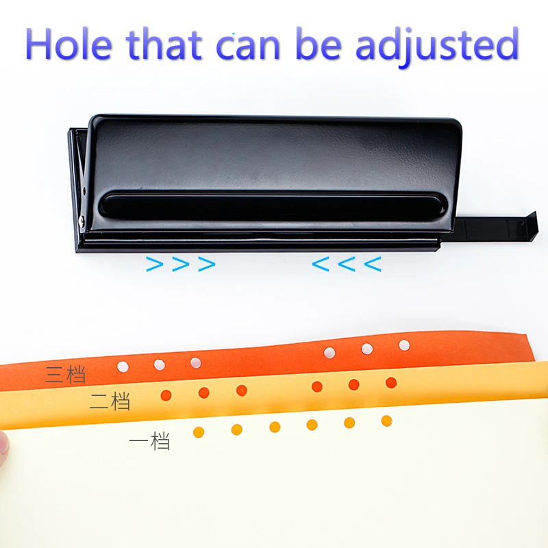 6 hole punch, adjustable hole, can punch 6 sheets, hole diameter 5.5mm,loose leaf paper
6 hole punch, adjustable hole, can punch 6 sheets, hole diameter 5.5mm,loose leaf paper