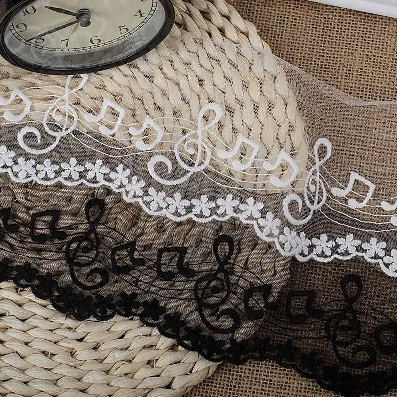 Hot Cheap 1 Yards/lot 11cm High grade Trimming lace Musical notes lace Embroidered laces for scrapbooking Garment accessories
Hot Cheap 1 Yards/lot 11cm High grade Trimming lace Musical notes lace Embroidered laces for scrapbooking Garment accessories