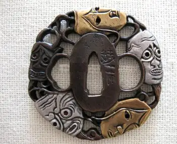 Japanese Samurai Katana Tsuba Copper Guard Sword Accessories 
Japanese Samurai Katana Tsuba Copper Guard Sword Accessories
