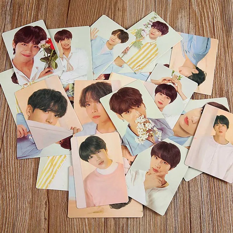 

8pcs/set K-pop BTS Bangtan Boys New Album LOVE YOURSELF Photo Cards JIMIN SUGA V JIN PhotocardS Lomo Cards