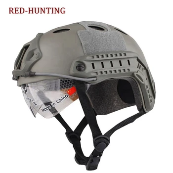 Tactical Helmet FAST Paintball Airsoft Base Jump Helmet With Protective Goggle Helmet Military Helmet
Tactical Helmet FAST Paintball Airsoft Base Jump Helmet With Protective Goggle Helmet Military Helmet