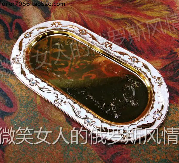 wedding decoration kitchen Russian silver-tin metal fruit tray basket rectangular oval golden-beige white drill European new
wedding decoration kitchen Russian silver-tin metal fruit tray basket rectangular oval golden-beige white drill European new