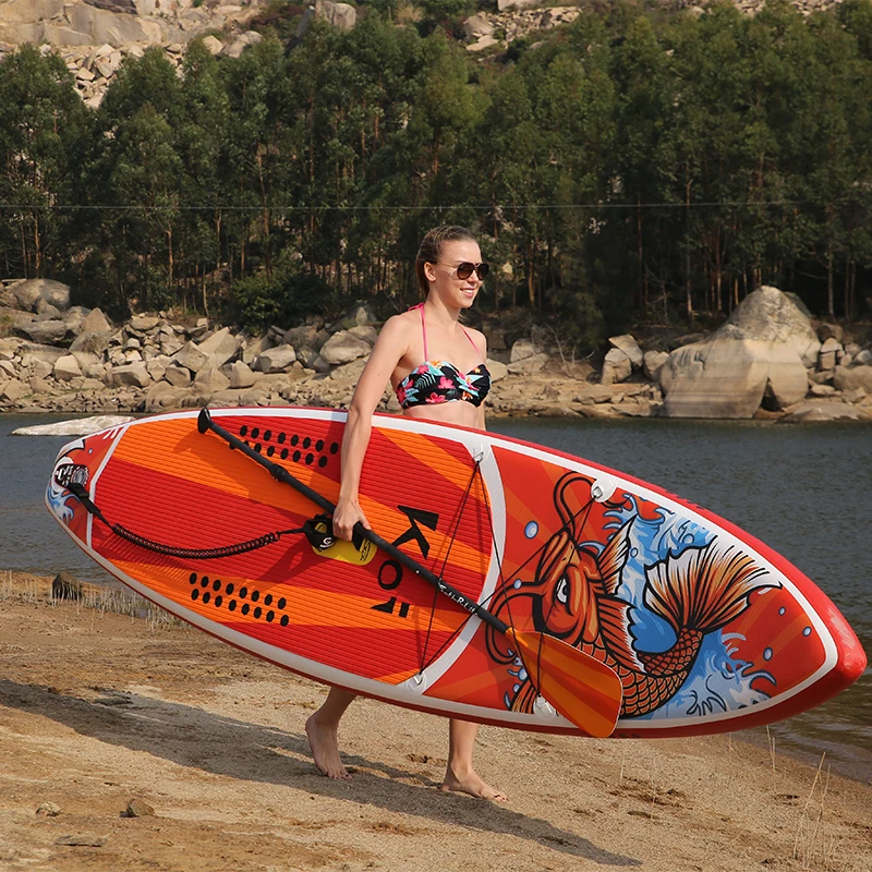 Inflatable Stand Up Paddle Board Sup-Board Surfboard Kayak Surf set 350*84*15cm with Backpack,leash,pump,waterproof bag,fins.
Inflatable Stand Up Paddle Board Sup-Board Surfboard Kayak Surf set 350*84*15cm with Backpack,leash,pump,waterproof bag,fins.