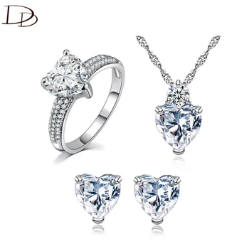DODO Heart Cubic Zircon Jewelry Set 925 Sterling Silver Ring Wave Chain Necklace Stud Earrings Women Wedding Bijoux Gifts JS027
DODO Heart Cubic Zircon Jewelry Set 925 Sterling Silver Ring Wave Chain Necklace Stud Earrings Women Wedding Bijoux Gifts JS027
