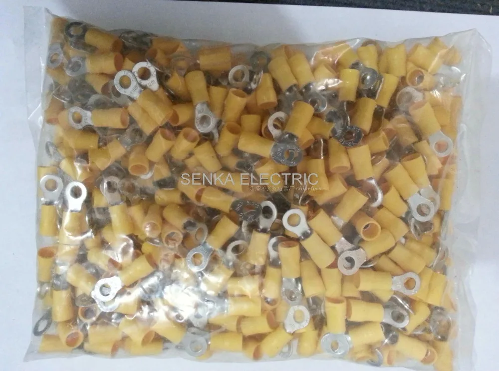 500pcs RV5.5-5 yellow 12-10 AWG 4-6mm Pre Insulated Ring Terminal Round Type Wire Connector
500pcs RV5.5-5 yellow 12-10 AWG 4-6mm Pre Insulated Ring Terminal Round Type Wire Connector
