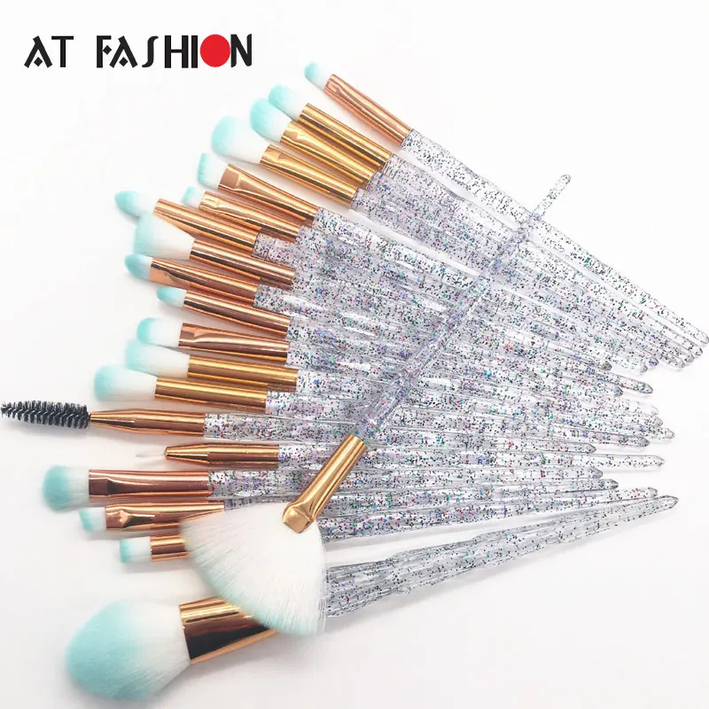 New 20pcs Cosmetic Diamond Makeup Brushes Tool Set Blusher Eye Shadow Powder Foundation Make up Brush kit pincel maquiagem
New 20pcs Cosmetic Diamond Makeup Brushes Tool Set Blusher Eye Shadow Powder Foundation Make up Brush kit pincel maquiagem