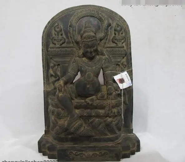 15"Tibet Buddhist Rock stone Hand-Carve Black Jambhala Tantric Buddha Statue
15"Tibet Buddhist Rock stone Hand-Carve Black Jambhala Tantric Buddha Statue