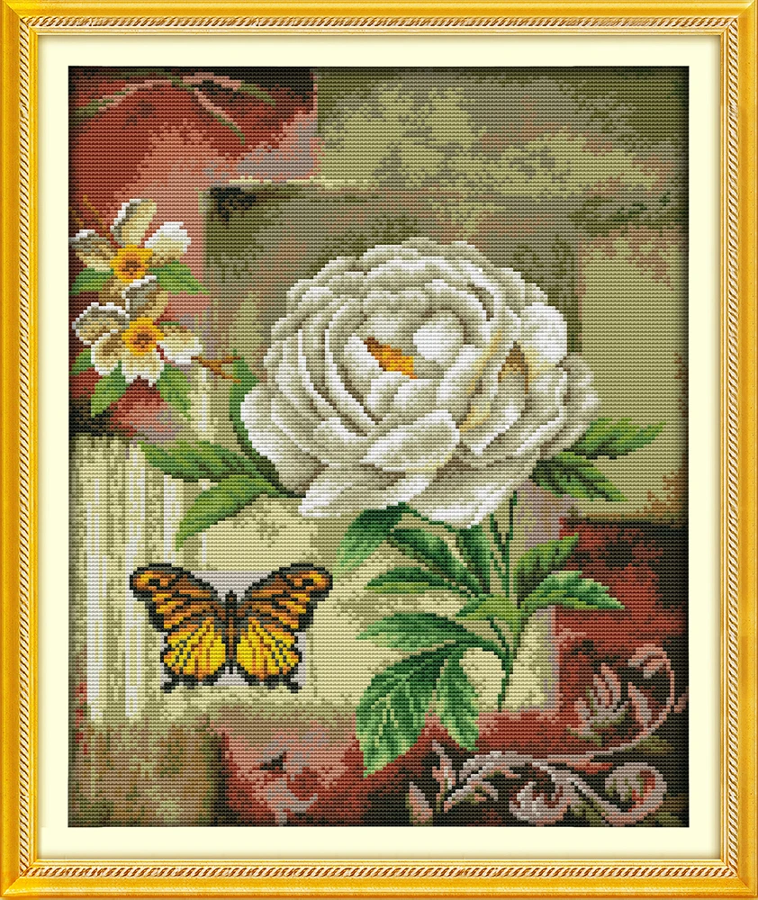 Joy Sunday Butterfly Over Flowers Printed Cross Stitch Kit Counted Cross Stitch European Styles Embroidery Set Needlepoint kits
Joy Sunday Butterfly Over Flowers Printed Cross Stitch Kit Counted Cross Stitch European Styles Embroidery Set Needlepoint kits