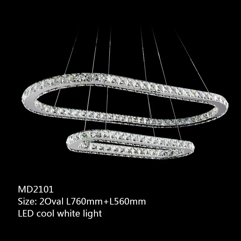 Big Discount! Hot sale Oval LED Crystal Pendant Light Fixture LED Crystal Light lustre de teto LED Hanging Drop Lamp